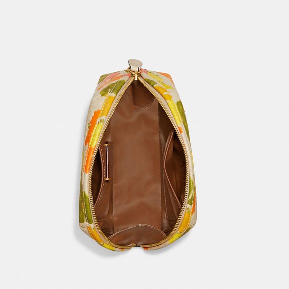 🌸🍃Coach Julienne Cosmetic Case 17 With Floral Print - Picture 3 of 11